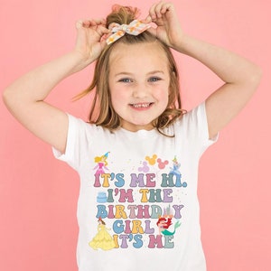 Happiest Birthday Girl Shirt, Magical Place Cute Mouse Ears Princess Tee, Matching Family Trip Sweatshirt, Gift for Kids Toddler Baby Party