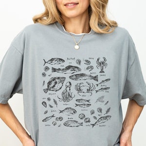 Fish Shirt, Fisherman Aesthetic Sweatshirt, Fishy Clothing, Coastal T-Shirts, Trendy Nautical TShirt, Fishing Ocean Tee Gift Comfort Colors®