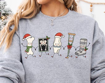 Christmas Orthopedics Sweatshirt Doodle Christmas Ortho Nurse Shirt Orthopedist Gift Merry Ortho Crew Holiday Top Jolly Group Team Tee