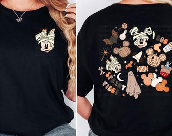 Disney Halloween Shirt Mickey and Friends Sweatshirt Retro Minnie Spooky TShirt Custom Disney Halloween Family Shirt 2026 Personalized Tee
