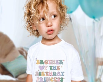 Brother of the Birthday Princess Girl Shirt, Magical Happiest Place Mouse Ear for Mom Dad Sister Daughter, Custom BDAY Family Party Gift