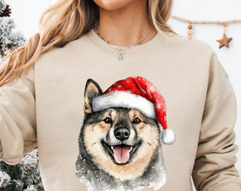 Akita Christmas Sweatshirt Custom Dog Breed Shirt Holiday Pet Gift Dog Owner Holiday Pet Top Merry Akita Dog Mom T-shirt
