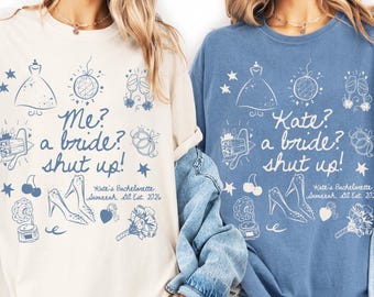 Custom Princess Diaries Bachelorette Party Shirt, Personalized Genovia Bach Tshirt, Me Bride Shut Up Bridal Matching Tee Comfort Colors®