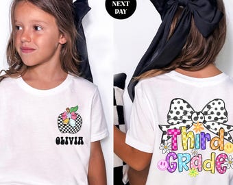 Third Grade Shirt Custom Back To School T-Shirt 3rd Grade T-Shirt Third Grader Tee Elementary First Day of School Gift for Daughter