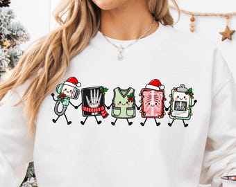 Christmas X-Ray Tech Sweatshirt Radiology Tech Shirt Rad Tech Graphic Xray Technician Tee Radiologic Technologist Medical Imaging Crew Gift