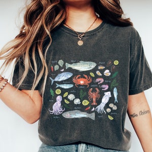 Fish Shirt, Fisherman Aesthetic Sweatshirt, Fishy Clothing, Coastal T-Shirts, Trendy Nautical TShirt, Fishing Ocean Tee Gift Comfort Colors®