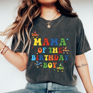 Monster Truck Birthday Shirt, Family Mom Dad Boy Sweatshirt, Son Nephew TShirt, Custom Cars Bday Party Group Matching Tee Comfort Colors®