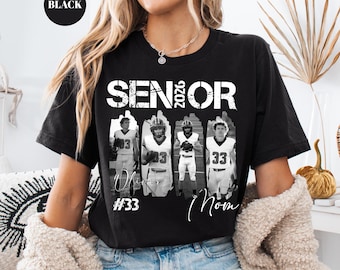 Custom Football Mom Shirt Personalized Photo Sweatshirt Football Mama T-shirt Senior Night Tee Senior Football Mom Tee Sports Mother Gift