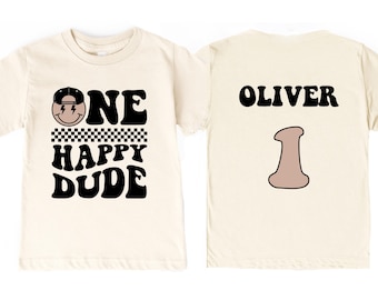 Camiseta personalizada de cumpleaños para un amigo, camiseta personalizada para mamá, papá y niño, regalo para hijo, nieto, dos, tres y cuatro, atuendo de fiesta retro genial.
