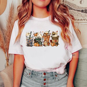Fall Coffee Matching Shirt, Cute Halloween Pumpkin Spice Lover Sweatshirt, Latte PSL Thanksgiving Mom Family Matching Tee Comfort Colors®