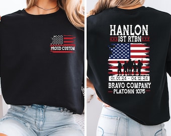 Custom Military Shirt, Proud Army Family Sweatshirt, Personalized Deployment Dates Gift