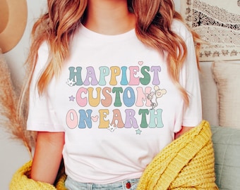 Custom Happiest Place On Earth Shirt, Matching Mouse Ear Mama Family Trip T-Shirt For Mom Mothers Fathers Day Disney Family Gift