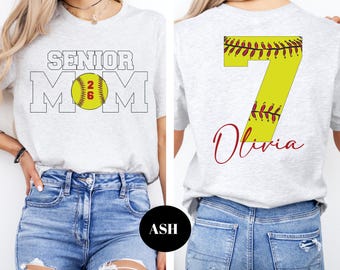 Custom Baseball Shirt Senior Mom Sweatshirt Senior Mama Tee 2026 Senior Gift Personalized Senior Night T-shirt