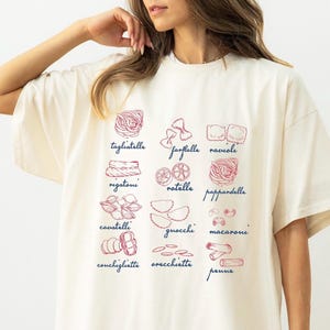 Pasta Shirt, Italian Food Sweatshirt, Foodie Lover Gift, Italian Girl Pasta T-Shirt, Shape Retro Graphic Tee, Funny TShirt Comfort Colors®