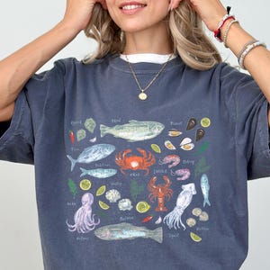Fish Shirt, Fisherman Aesthetic Sweatshirt, Fishy Clothing, Coastal T-Shirts, Trendy Nautical TShirt, Fishing Ocean Tee Gift Comfort Colors®