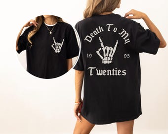 30th Birthday Halloween Shirt, Death To My Twenties Spooky Gothic Tee, Dirty Thirty Sweatshirt, RIP Rest In Peace Sweater Comfort Colors®