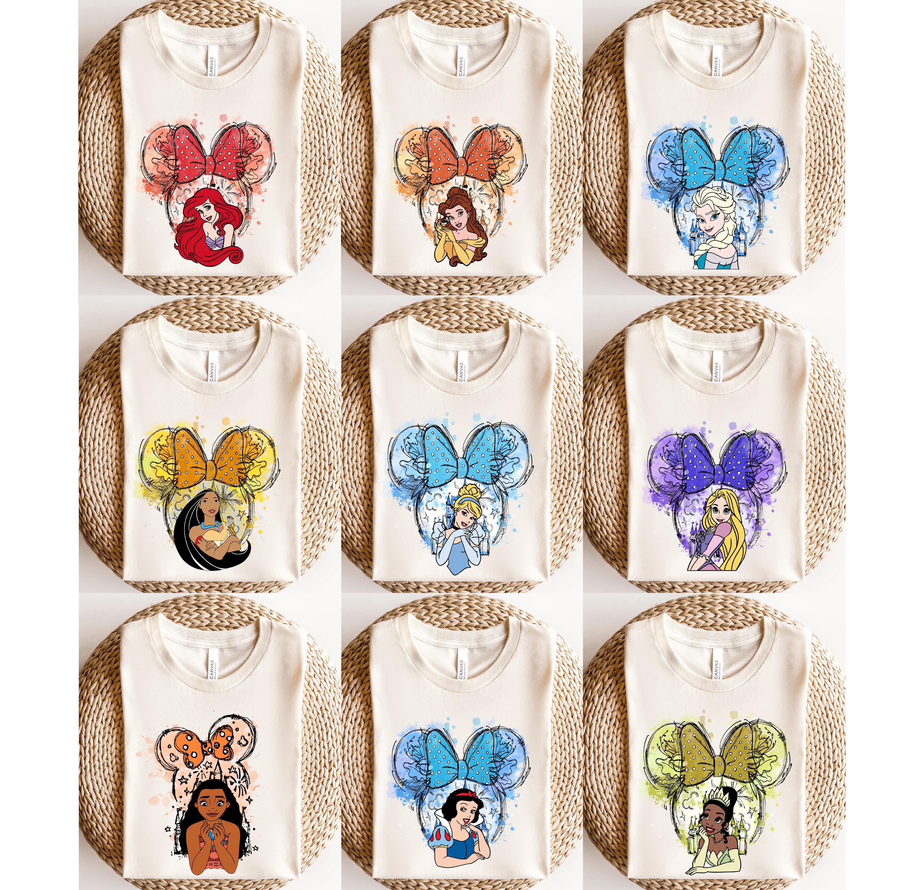 Disney Princess Shirt, Cinderella Sweatshirt, Snow White Tee, Little Mermaid Tee, Rapunzel Tee, Aurora Shirt, Moana Tee, Mickey Castle Shirt