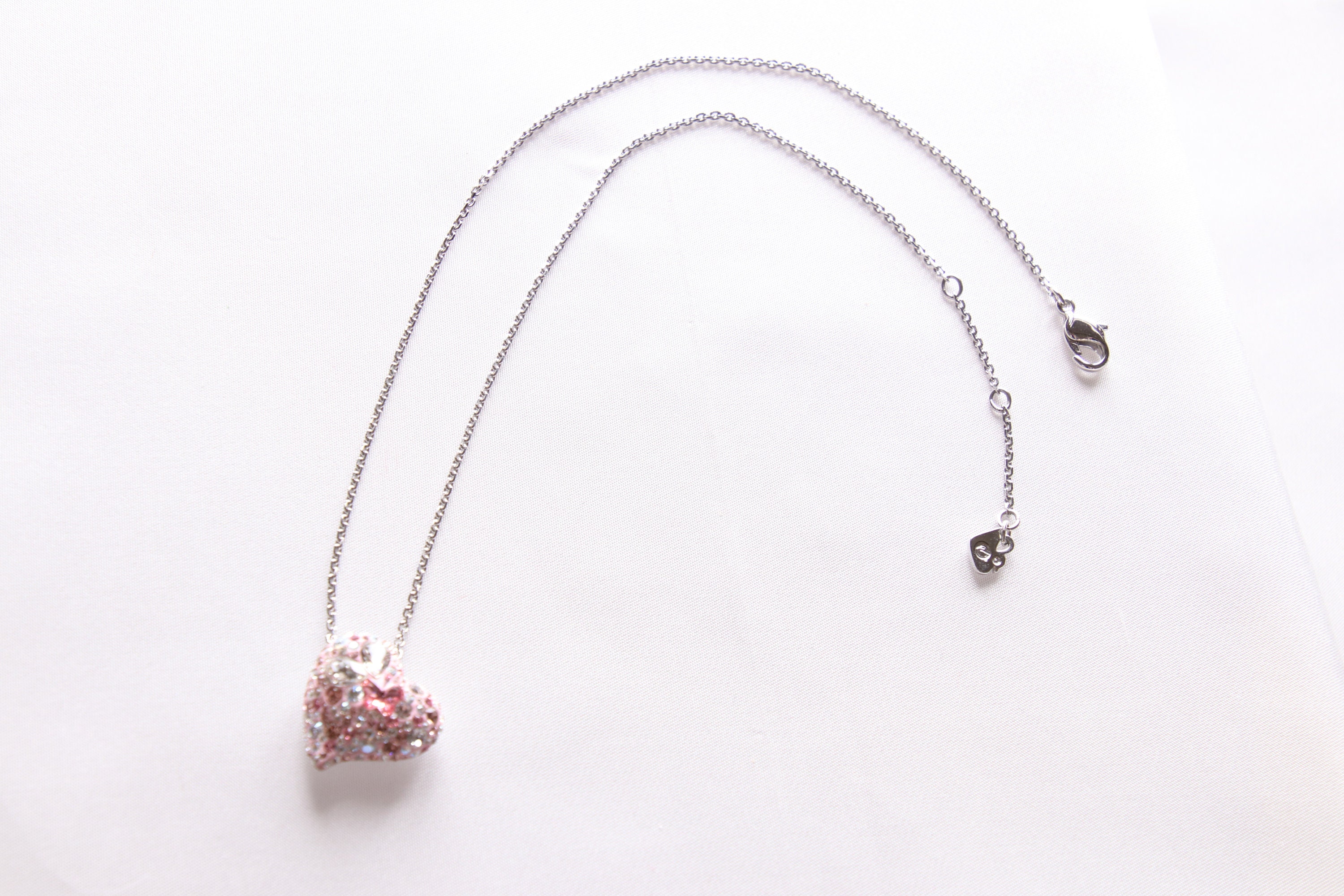 Swarovski Alana Heart Necklace With Swan Hallmark Logo Etsy