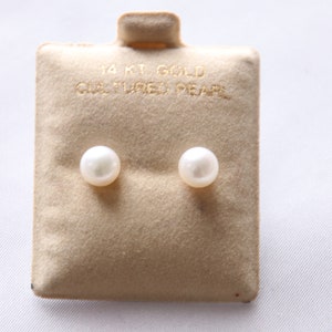 Brincos vintage de pérola cultivada em ouro branco 14K