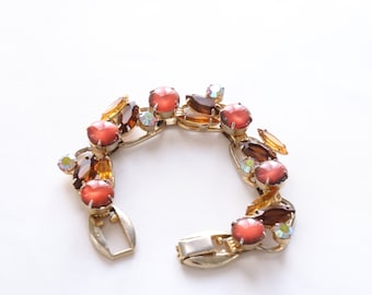 Bezauberndes Citrin Armband-925 Silber Rhod.-6,75
