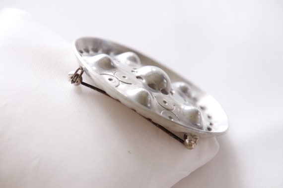 Vintage Handmade Jorgen Jensen Pewter Brooch/Pin Made in Denmark View 6