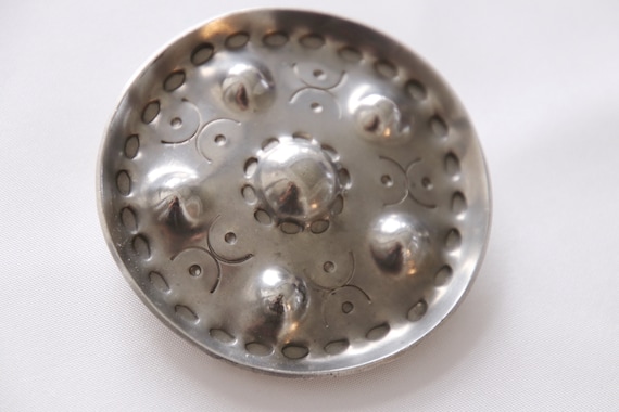 Vintage Handmade Jorgen Jensen Pewter Brooch/Pin Made in Denmark View 2