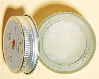 Organic Orange Lime Sugar Lip Scrub: Vegan Tea Oil, Handmade