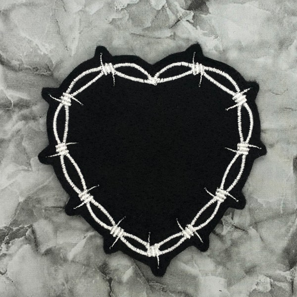 Barbed Wire Heart Embroidery Design - Tattoo Embroidery - Patch Design - Machine Embroidery - T-shirt Design - Ignorant Tattoo Style - Easy