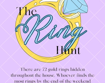 The Ring Hunt Game - Ring Hunt Game Template - Bachelorette Party Game - Bridal Shower Game - Digital Download