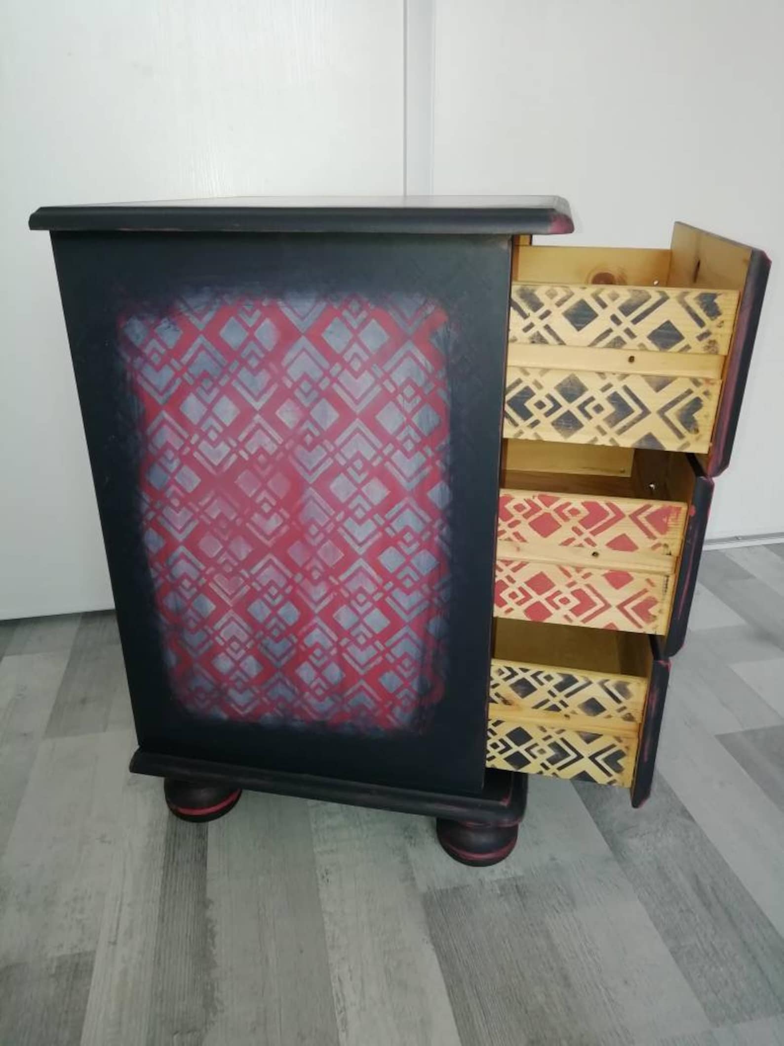 Side table /drawers Etsy