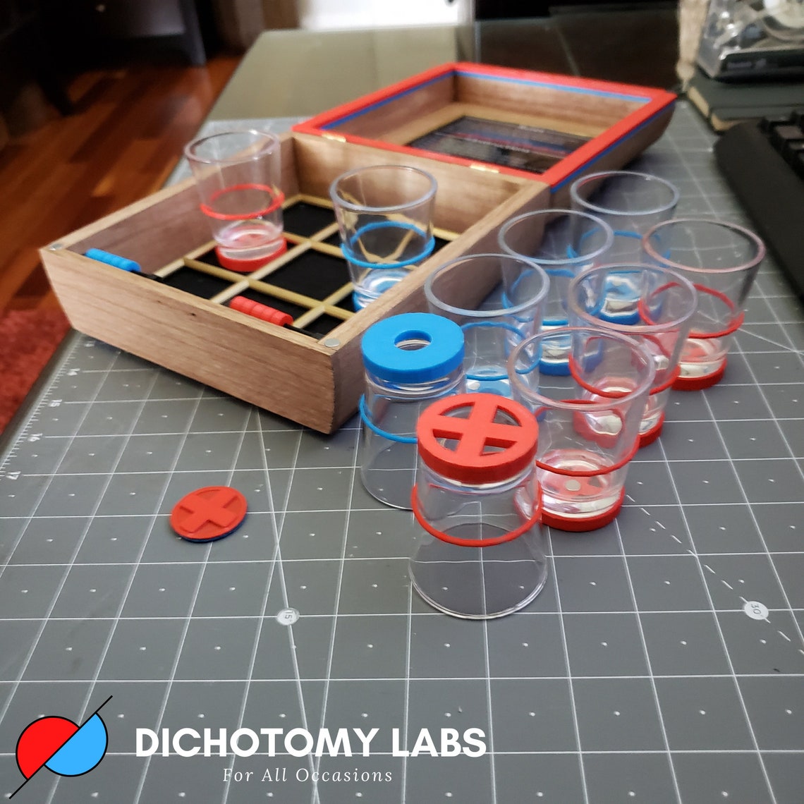 Tic Tac Sip Adult Drinking Game Tic Tac Toe Noughts And Etsy