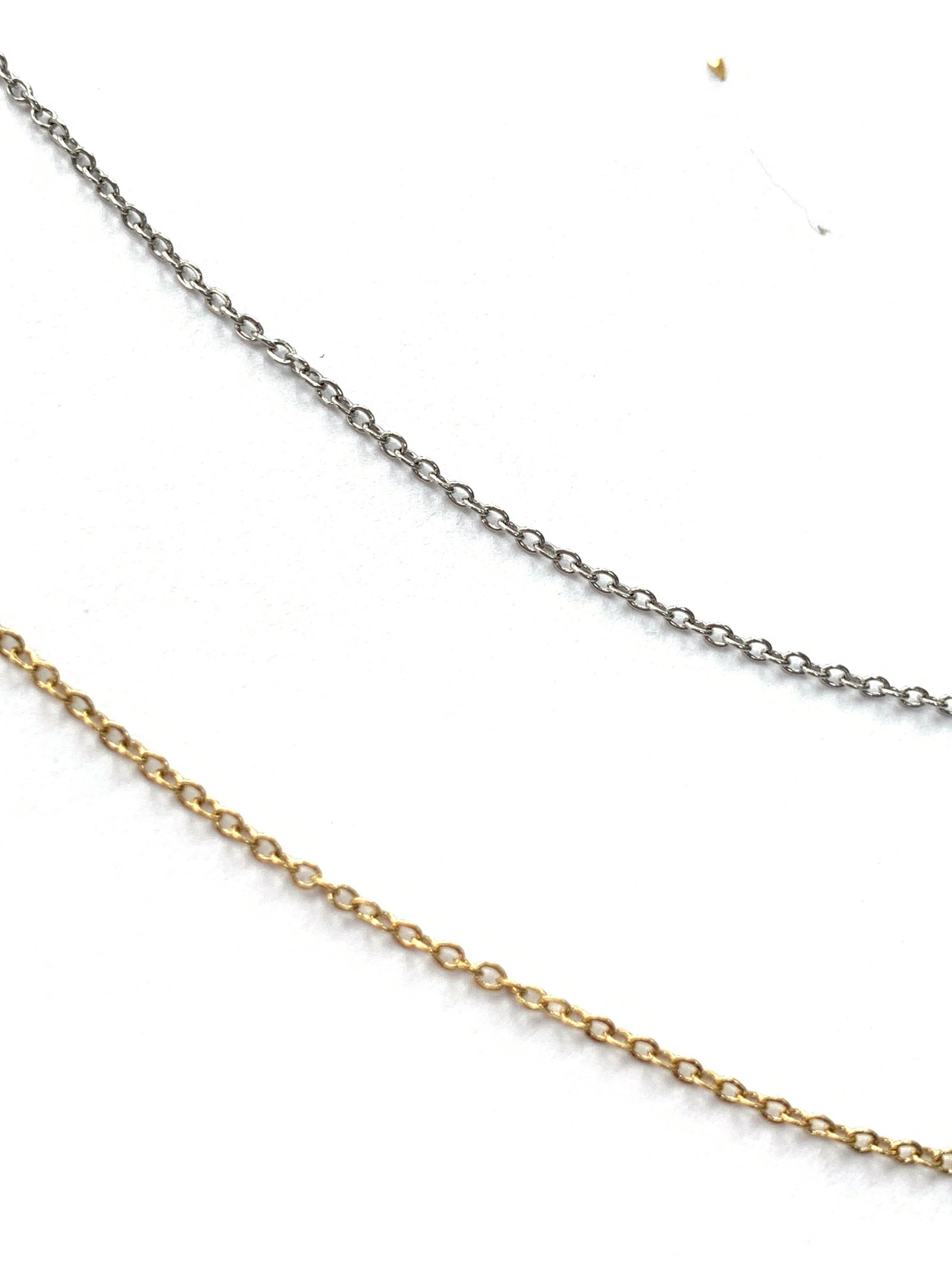 Stainless Steel Silver Plated Chain Fine Chain Fine Link Etsy