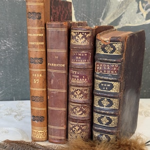 Antique French Book Bundle- Theology, Philosophy, & Drama