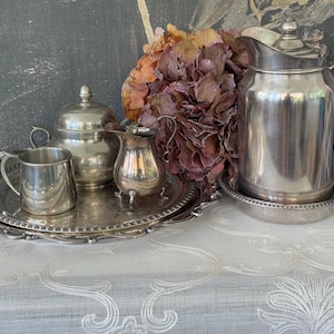 Vintage Silverplate Serving Lot: Reed & Barton Pitcher, Webster Wilcox Bowl