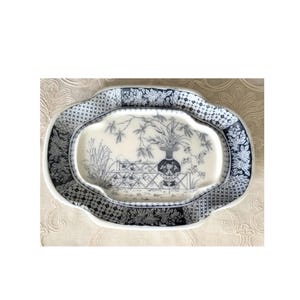 Antique Copeland & Sons Transferware Platter: 1884 Victorian Ironstone