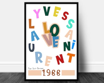 yves saint laurent 1988 poster