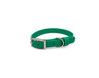Waterproof Dog Collar, New Dog Gifts, Green BioThane Dog Collar, Green Dog Collar, BioThane Dog Collar, Dirt Resistant Dog Collar