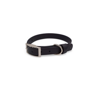 Black BioThane Dog Collar, BioThane Dog Collar, Waterproof Dog Collar, New Dog Gifts, Adjustable Dog Collar, Dog Walking Kit