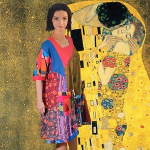 M up to 3XL Upcycled Dress Cotton Patchwork Reworked One of a Kind Boho Chic Handmade Unique Sustainable Fashion Designed Dress Tunic Top