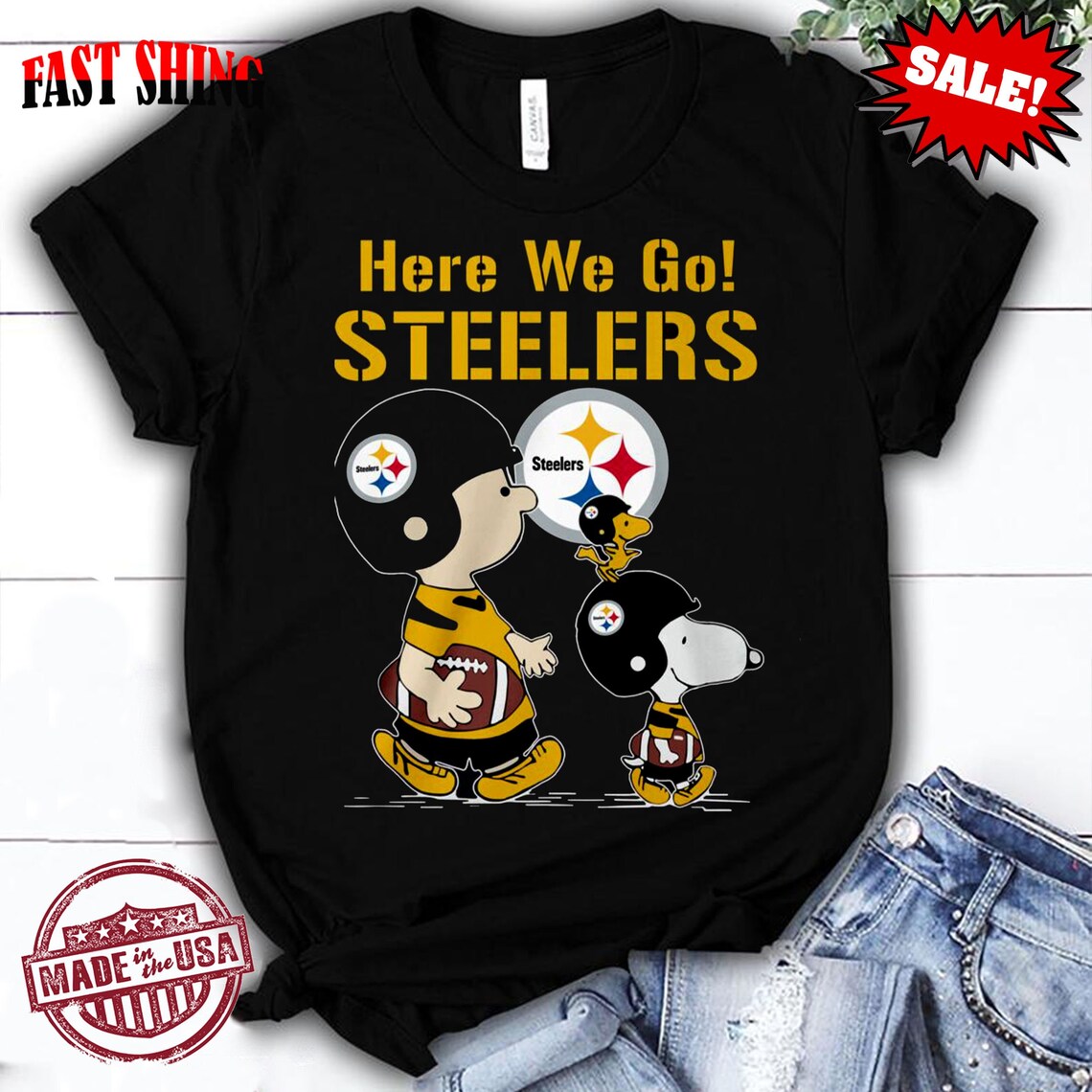 Here We Go Steelers Tshirt Pittsburgh Steelers Tshirt Fan Etsy