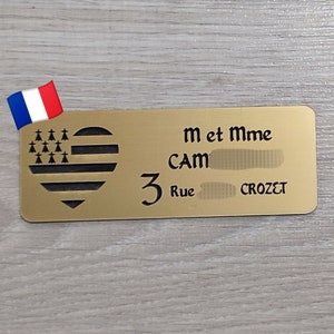 Letrero tipo buzón, adhesivo, texto personalizado, tamaño estándar