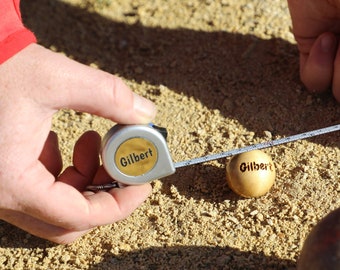 Mètre de pétanque de poche personnalisé, compte point pétanque, cadeau fête des père, cremaillière