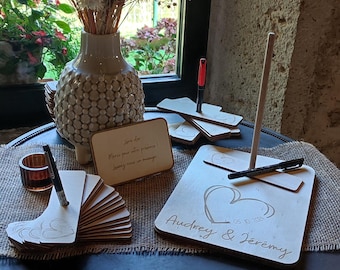 guest book, wedding, wooden guest book