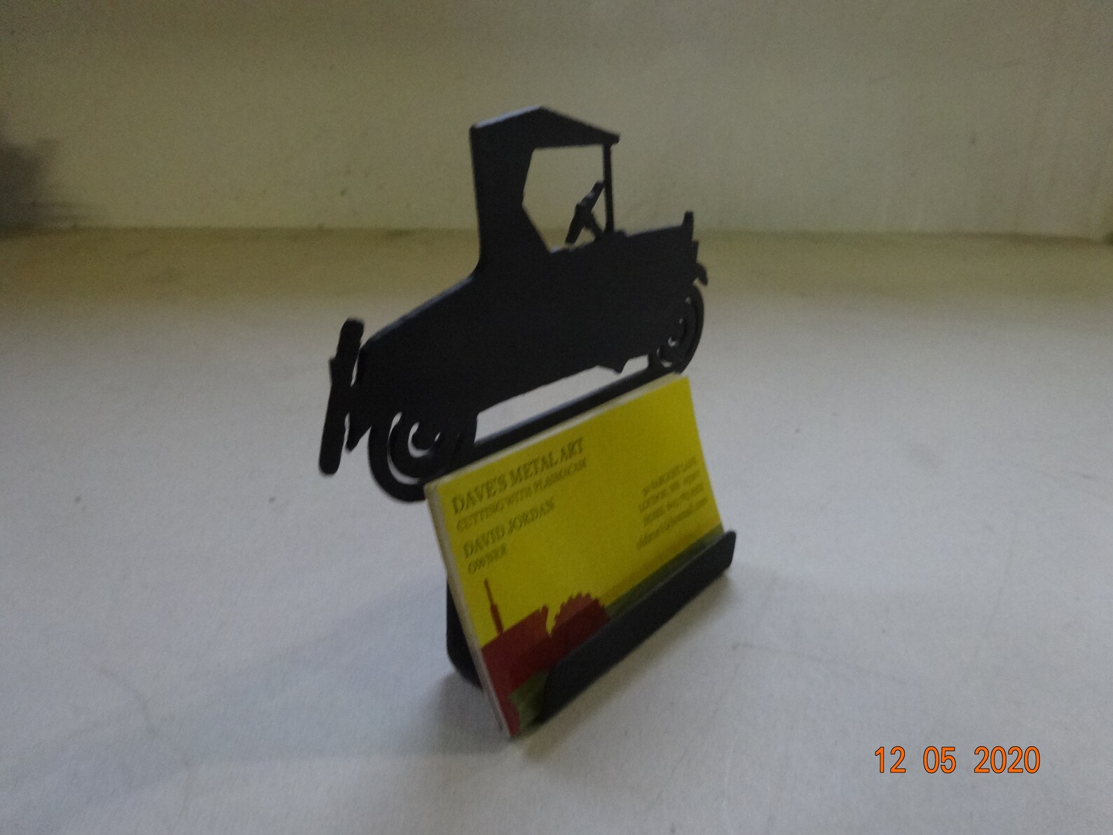 Antique Car Business Card Holder, Cnc Plasma Cut for Your Desk at Work