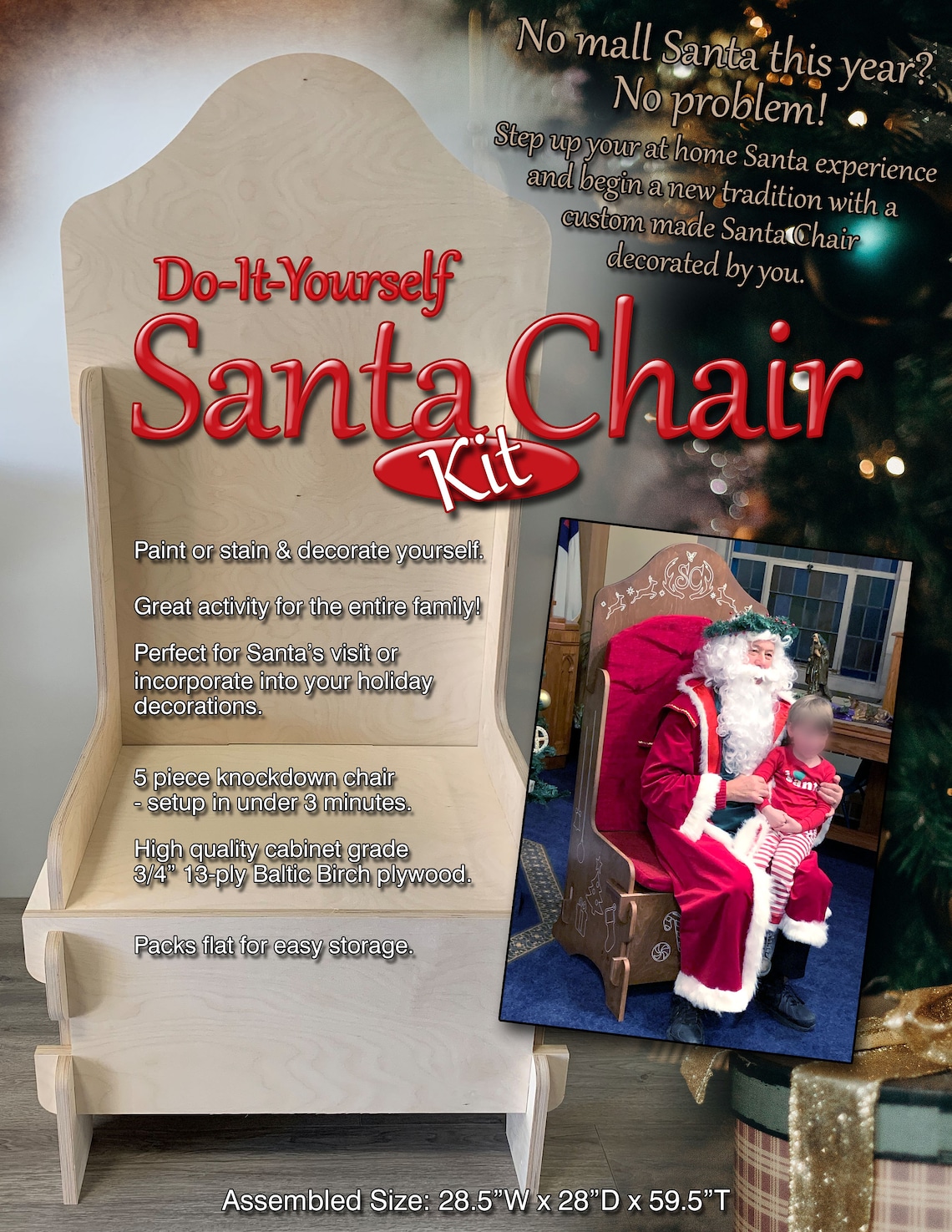 DIY Santa Chair Kit Etsy