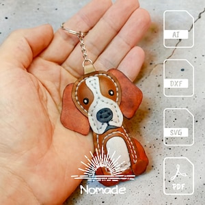 Puppy Bag Charm Pattern | Leathercraft Pattern & Tutorial | PDF Ai DXF SVG