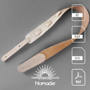 Guitar Strap Pattern | Leathercraft Pattern & Instructions | PDF Ai DXF SVG