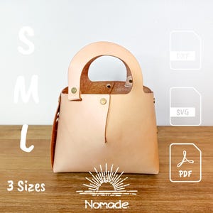 No-Stitch Leather Bucket Bag: 3-Size Pattern Pack