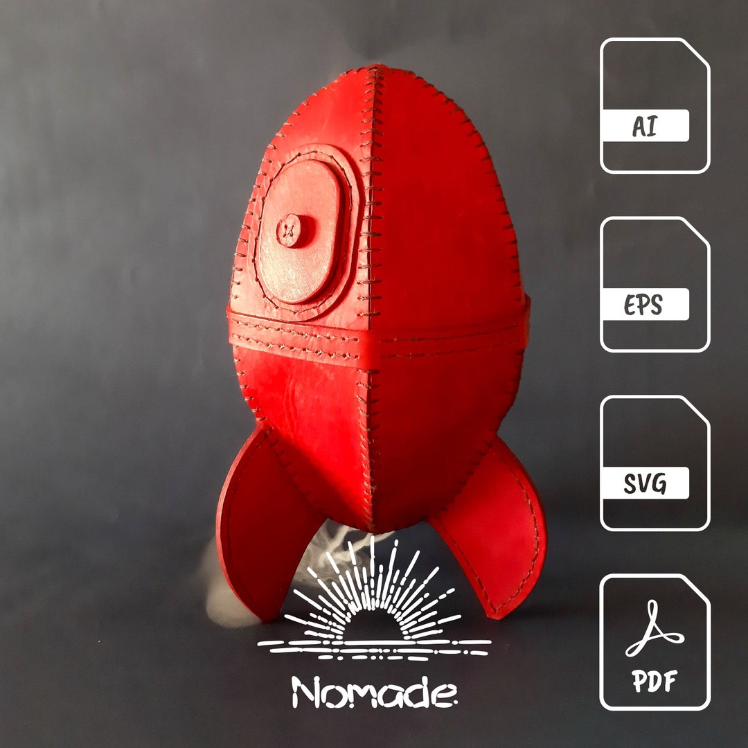 Rocket Backflow Incense Burner Leathercraft Pattern & Tutorial PDF Ai