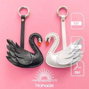 Swan Leather Bag Charm Pattern and Illustrated Tutorial